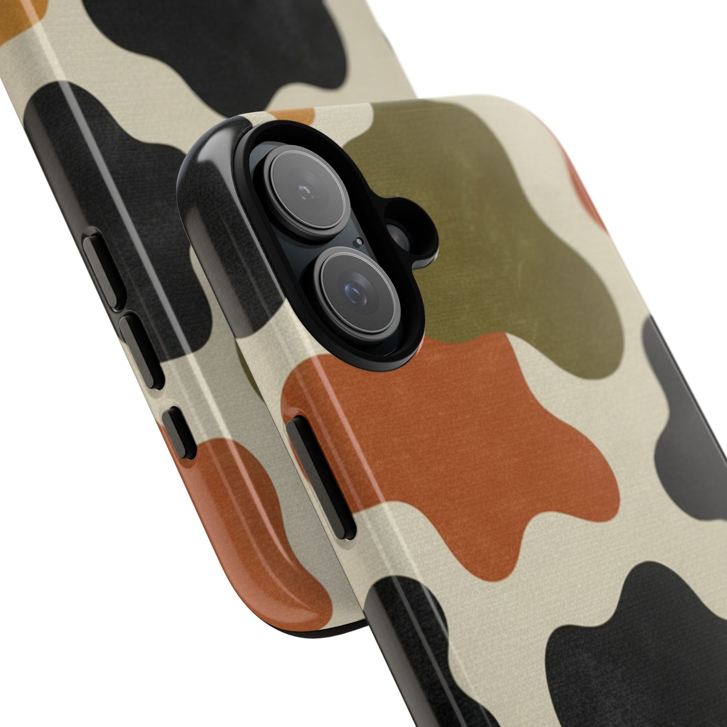 Retro Abstract Camouflage Phone Case — Earth Tone Tough Case
