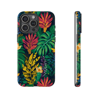 Tropical Floral Phone Case — Vibrant Jungle Leaf Protective Cover