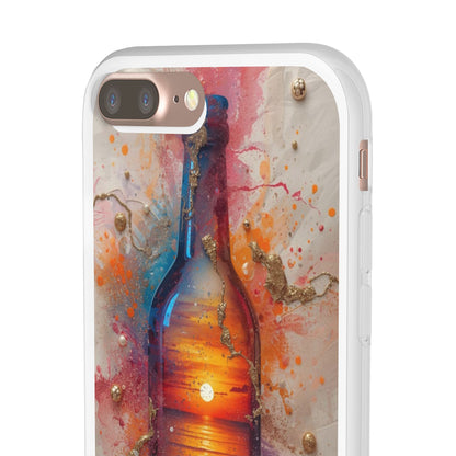 Copy of Floral Holographic Phone Case — Iridescent Leaves & Flowers Flexi Case