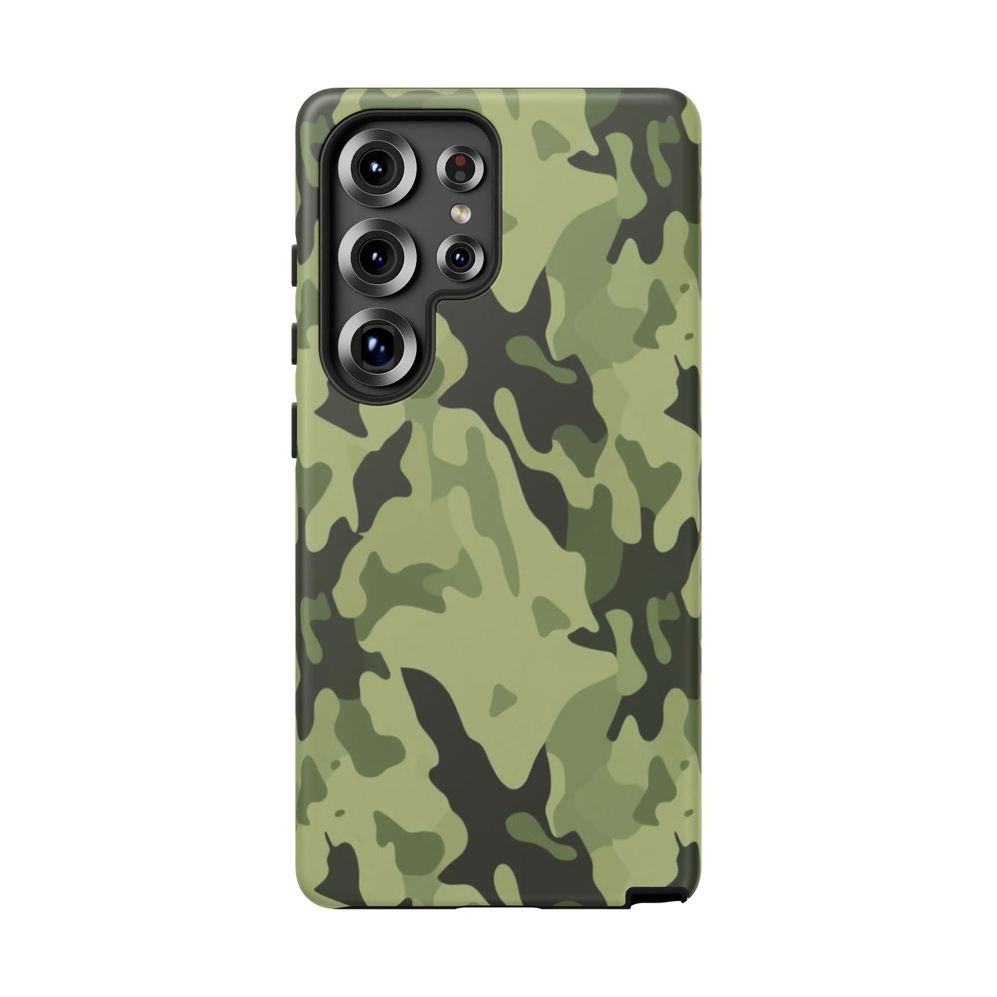 Camo Tough Phone Case — Military Green Protective iPhone Cover