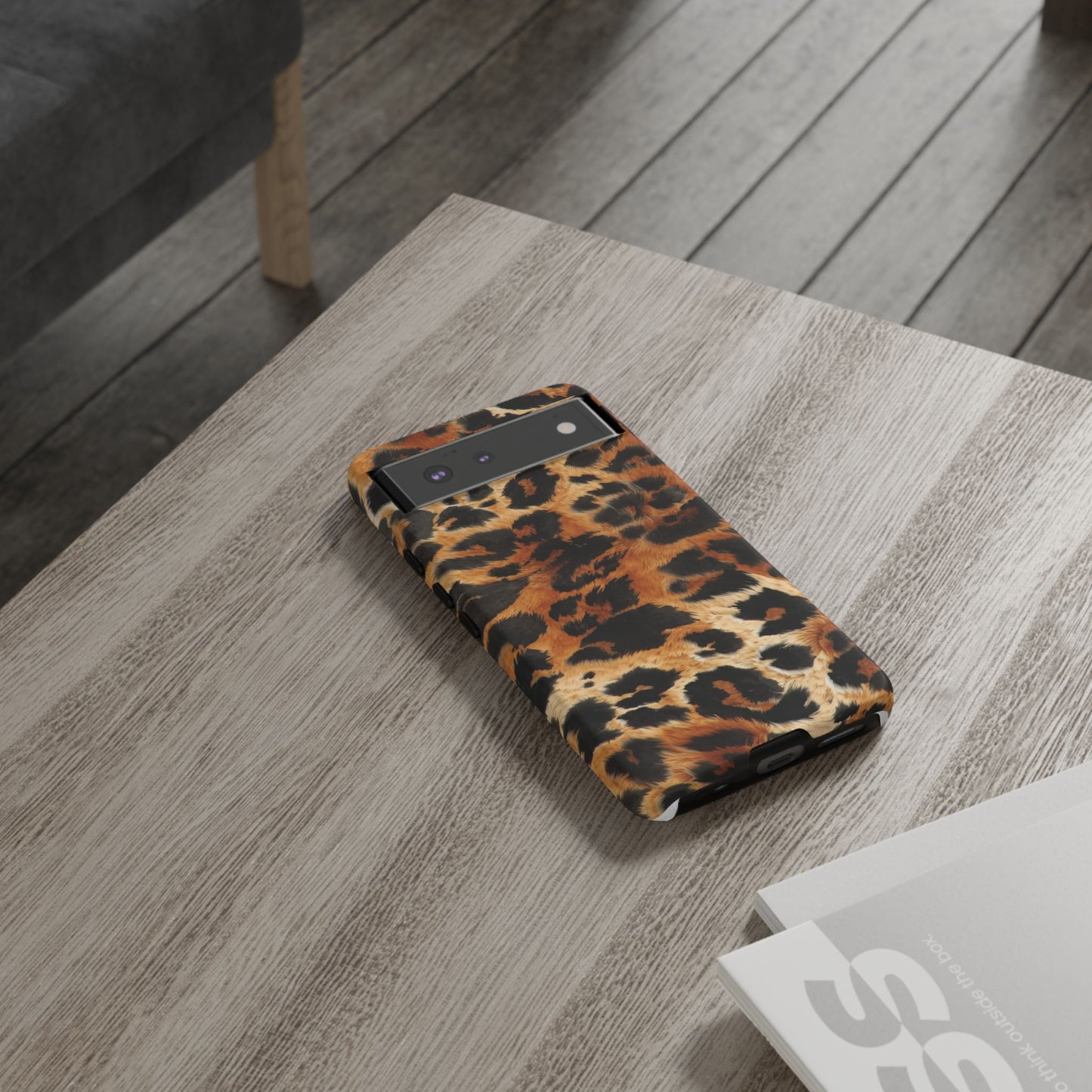 Leopard Print Tough Phone Case – Rugged Protective iPhone Cover