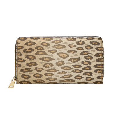 Women's Animal Print Wallet - Modern Zippered Wallet