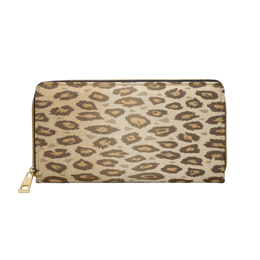 Women's Animal Print Wallet - Modern Zippered Wallet