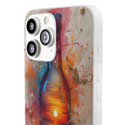 Copy of Floral Holographic Phone Case — Iridescent Leaves & Flowers Flexi Case