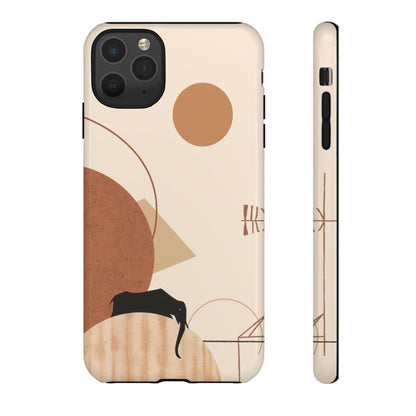 Abstract Earth Tones Phone Case — Minimal Geometric Design