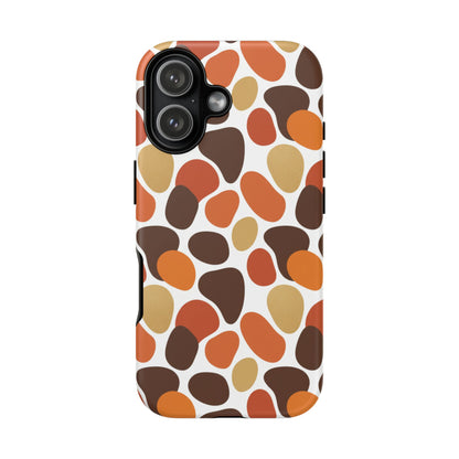 Phone Case — Retro Pebble Pattern in Warm Autumn Colors