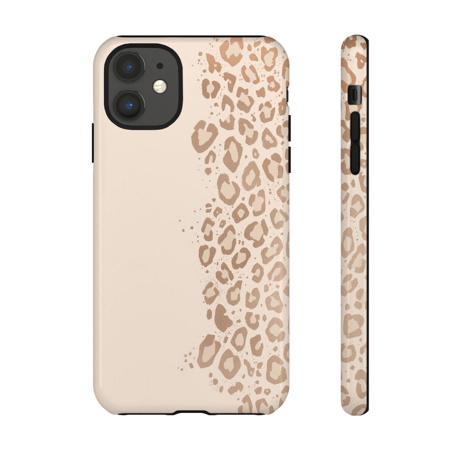 Phone Case – Beige Leopard Print Protective Cover