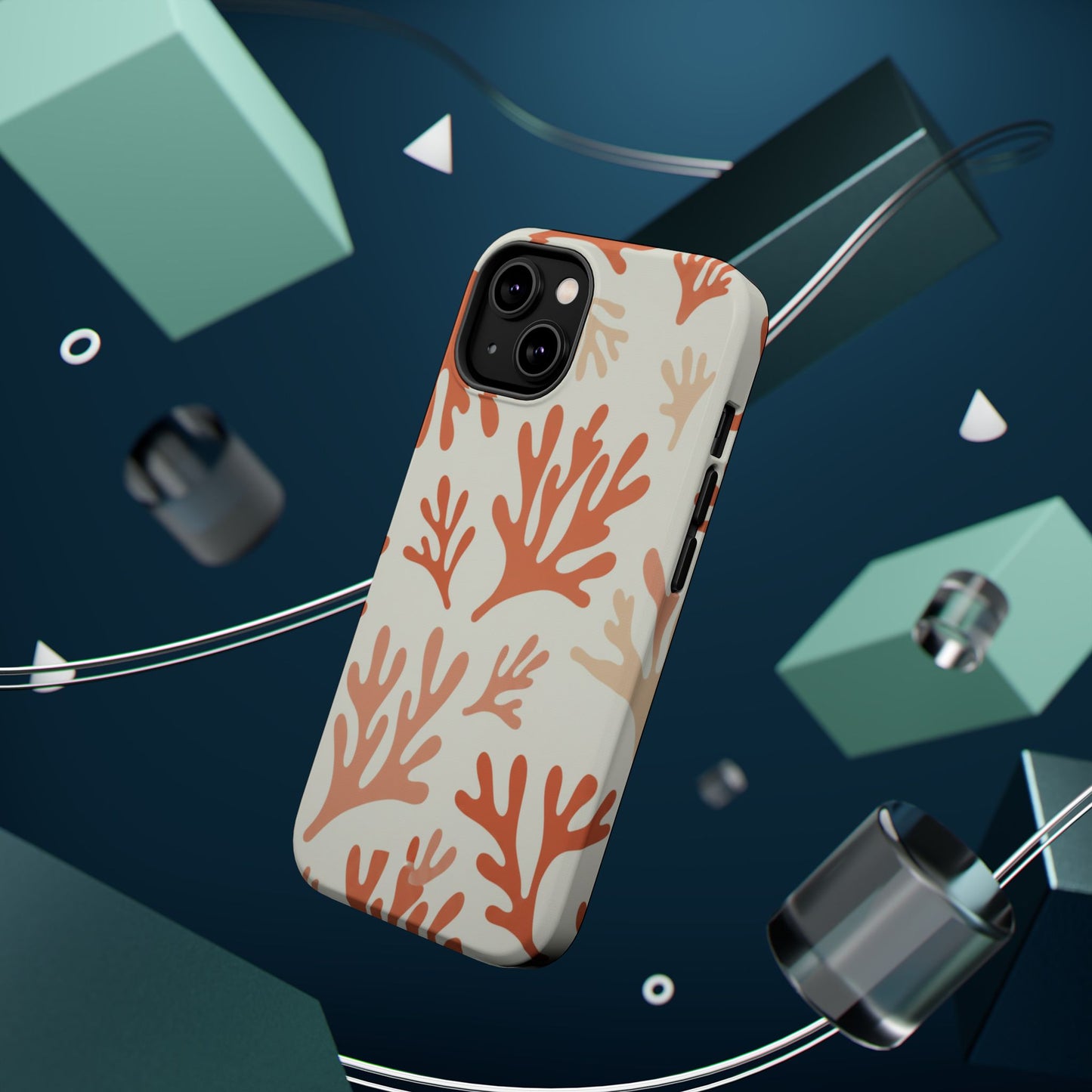 Coral Reef Magnetic Impact Phone Case — Protective MagSafe-Compatible Design