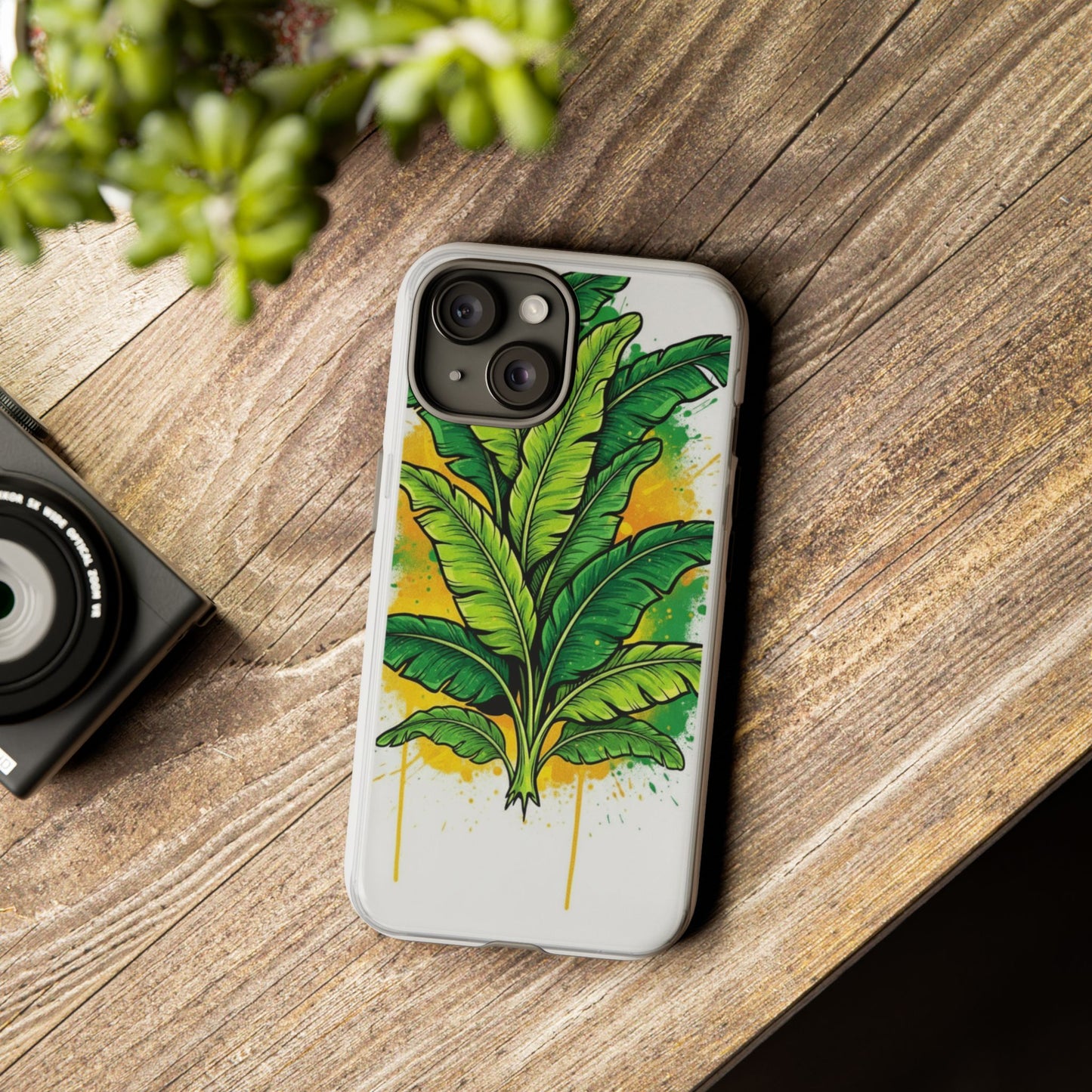Tropical Banana Leaf Phone Case — Vibrant Green Plant Protector