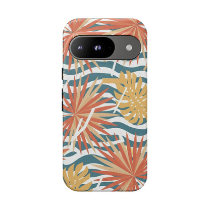 Tropical Palm Tough Phone Case – Retro Wave Floral Protective Cover