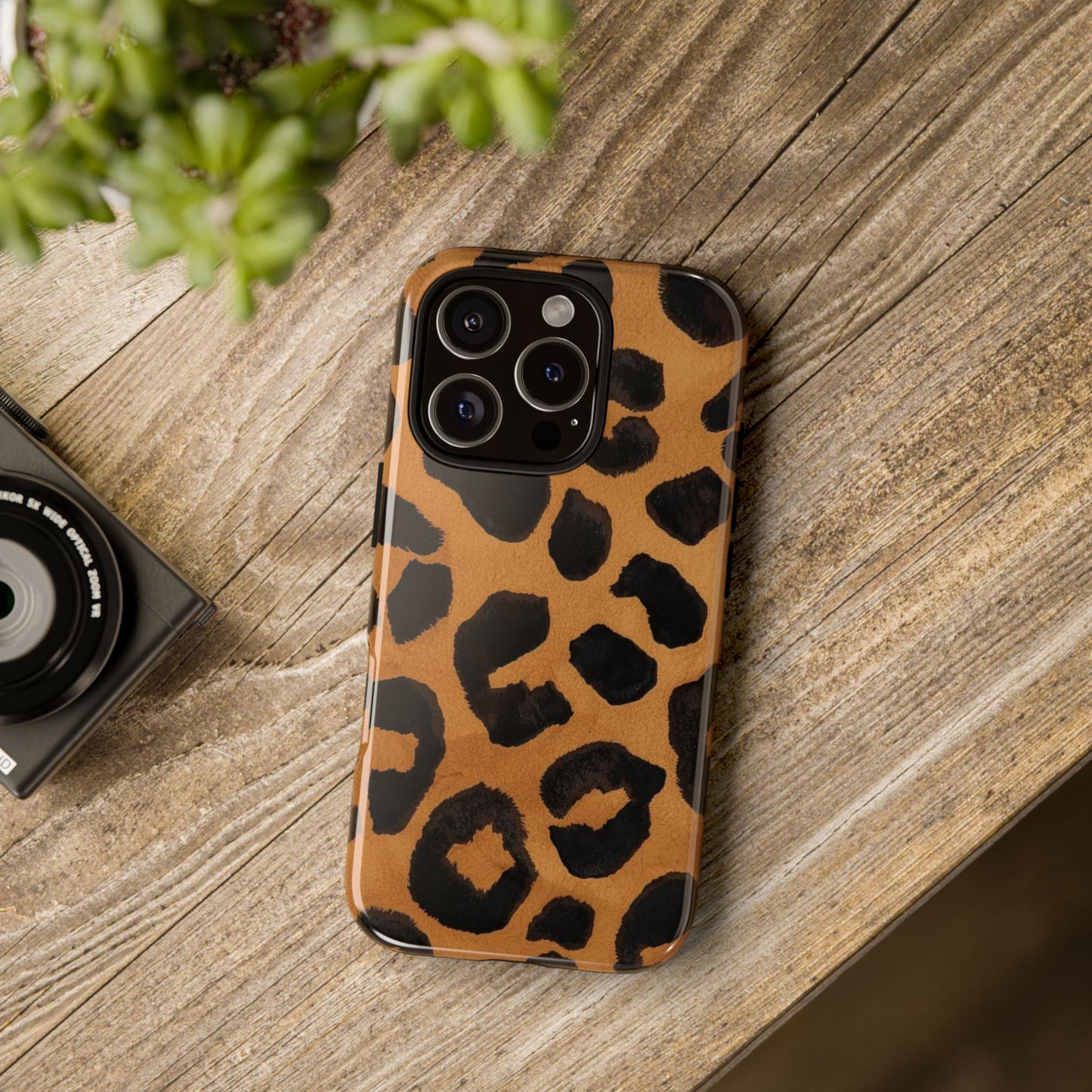 Leopard Print Tough Phone Case — Protective Animal Print iPhone Case