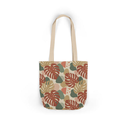 Tropical Monstera Canvas Tote Bag