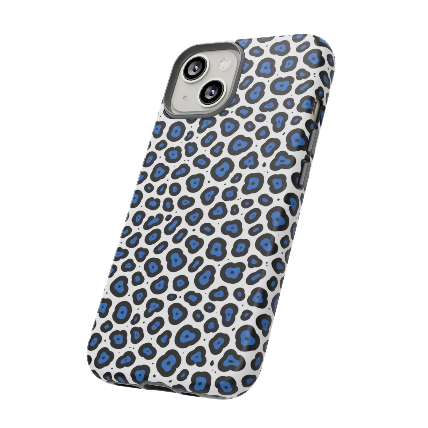 Blue Leopard Print Phone Case – Tough Protective Cover