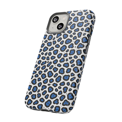 Blue Leopard Print Phone Case – Tough Protective Cover