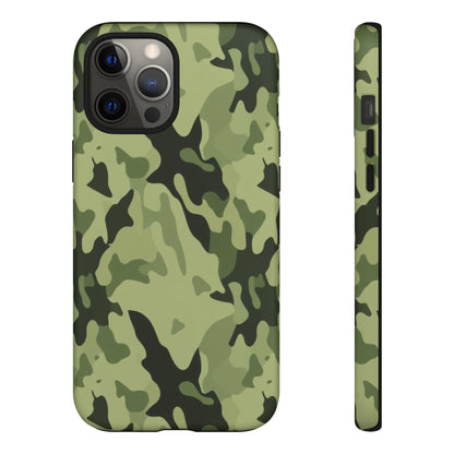 Camo Tough Phone Case — Military Green Protective iPhone Cover