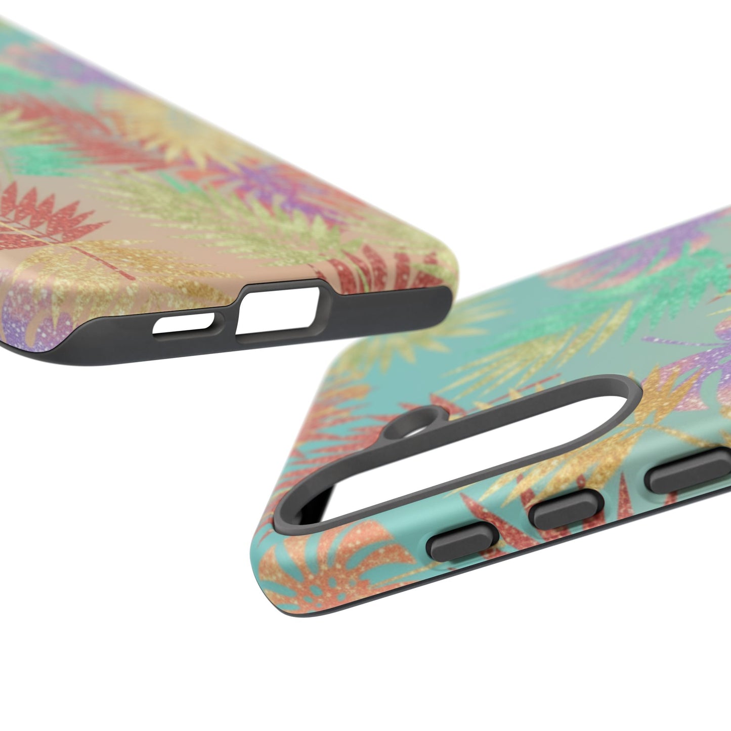 Tropical Palm Leaf Tough Phone Case – Colorful Pastel Botanical Protection