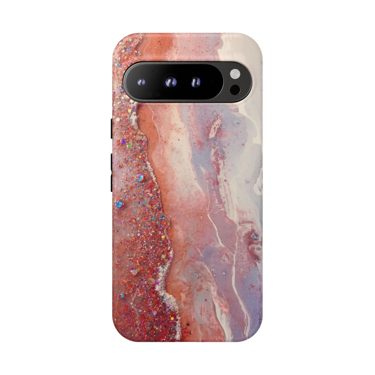 Marbled Rose Gold Galaxy Phone Case — Protective Tough Case