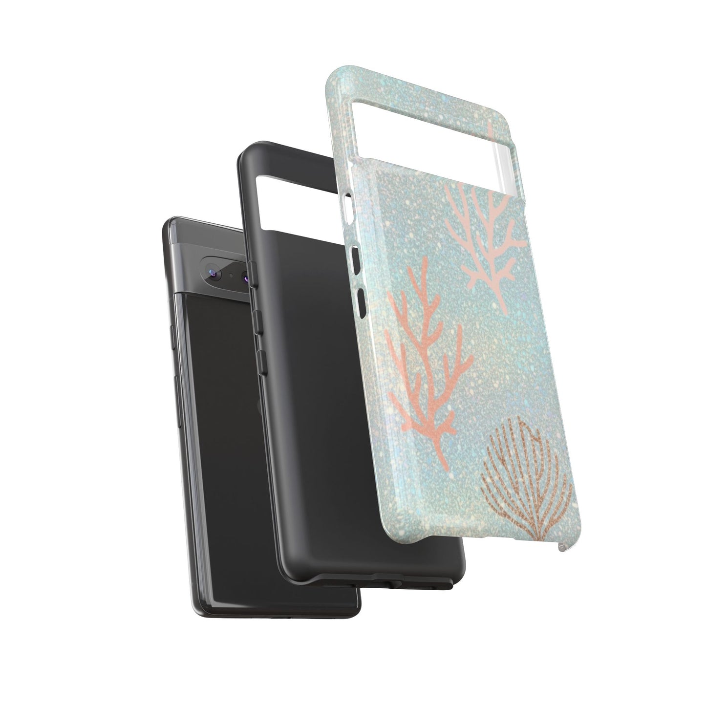 Seafoam Sparkle Phone Case – Coral & Seashell Tough Case