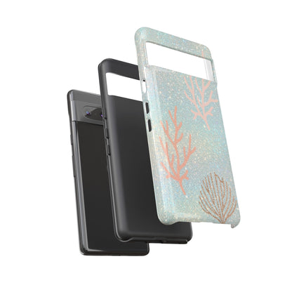 Seafoam Sparkle Phone Case – Coral & Seashell Tough Case