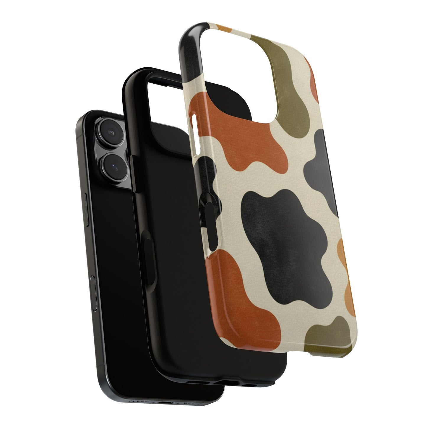 Retro Abstract Camouflage Phone Case — Earth Tone Tough Case