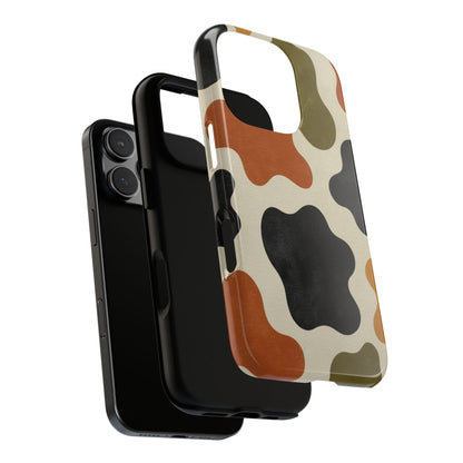 Retro Abstract Camouflage Phone Case — Earth Tone Tough Case