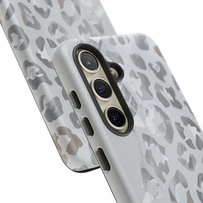 Silver Leopard Tough Phone Case