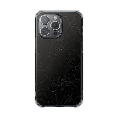 Magnetic Impact Phone Case — Black Floral Design