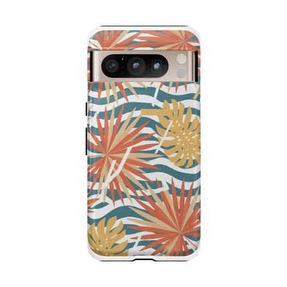 Tropical Palm Tough Phone Case – Retro Wave Floral Protective Cover