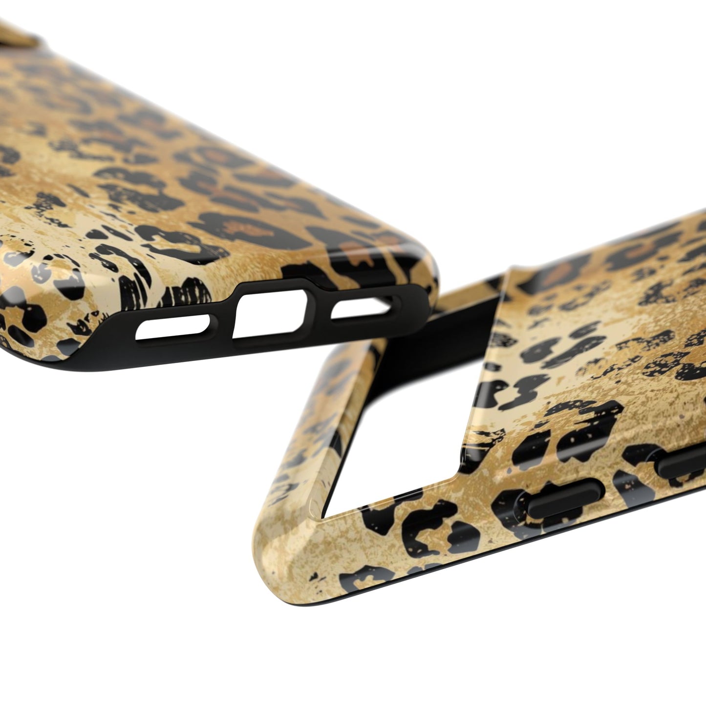 Leopard Print Tough Phone Case — Durable Protective iPhone Cover