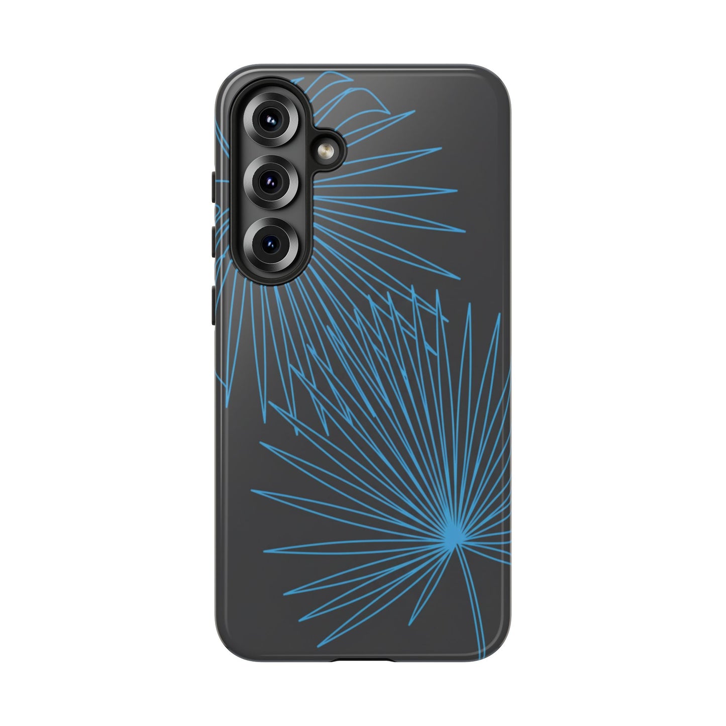 Blue Dandelion Burst Tough Phone Case — Protective Floral iPhone Cover