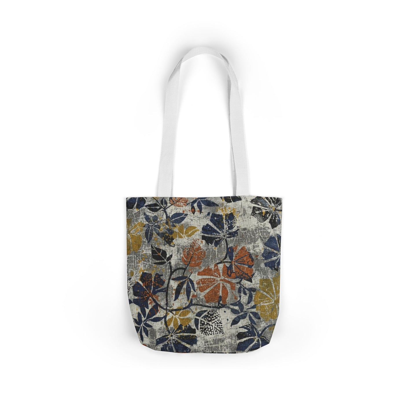 Floral Canvas Tote Bag – Rustic Watercolor Blooms