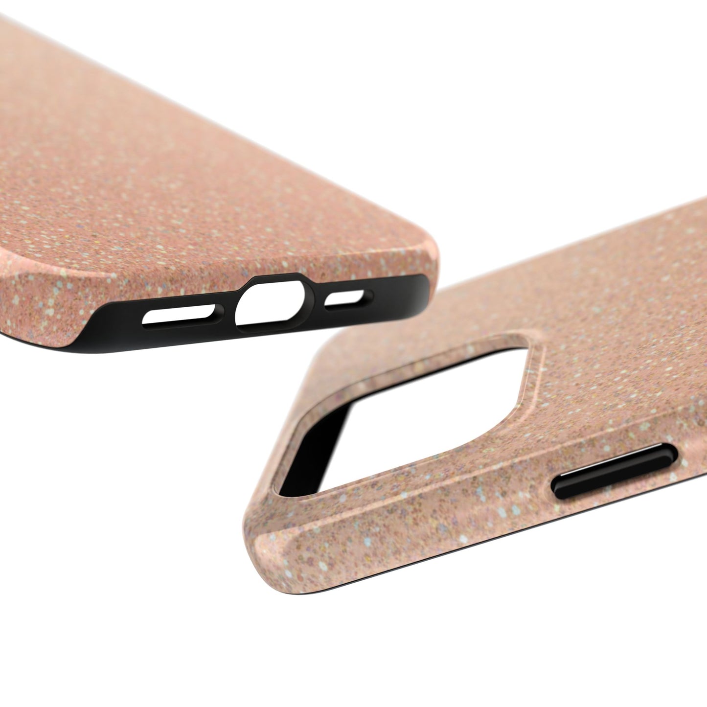 Glitter Rose Gold Tough Phone Case — Sparkling Protective iPhone Cover