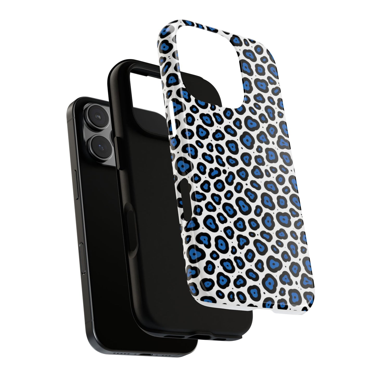 Blue Leopard Print Phone Case – Tough Protective Cover