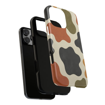 Retro Abstract Camouflage Phone Case — Earth Tone Tough Case