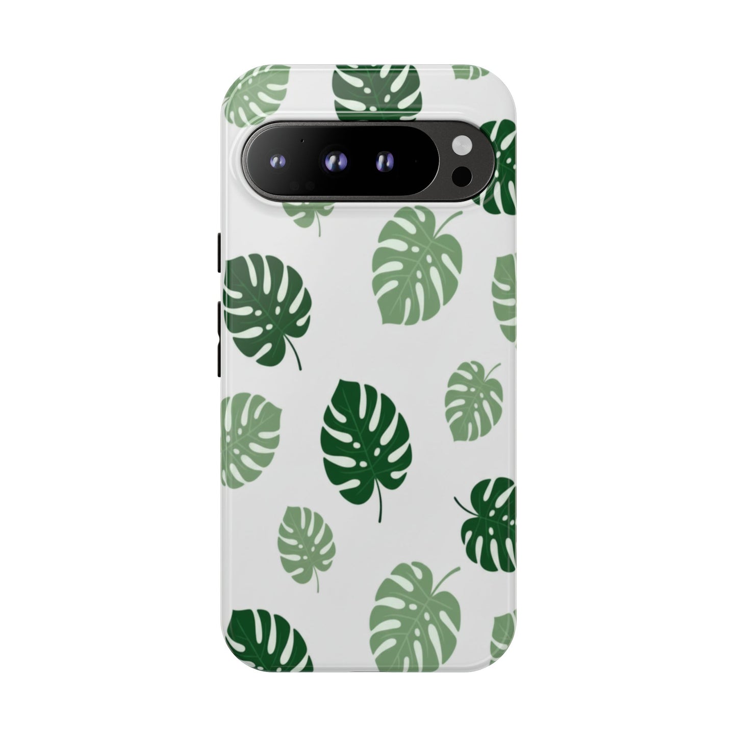 Monstera Leaf Phone Case — Tropical Green Pattern Tough Case