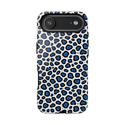 Blue Leopard Print Phone Case – Tough Protective Cover