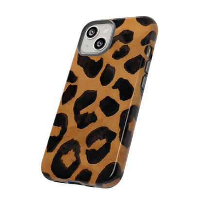 Leopard Print Tough Phone Case — Protective Animal Print iPhone Case