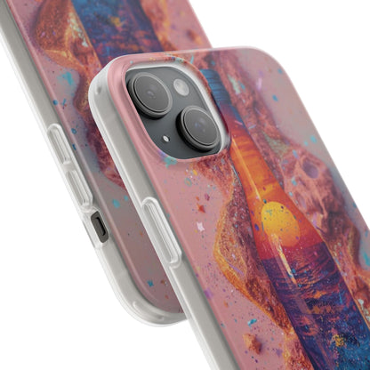 Phone Case — Surreal Sunset Bottle Art Flexible Protective Cover