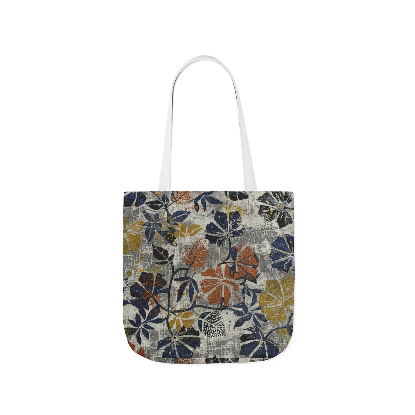 Floral Canvas Tote Bag – Rustic Watercolor Blooms