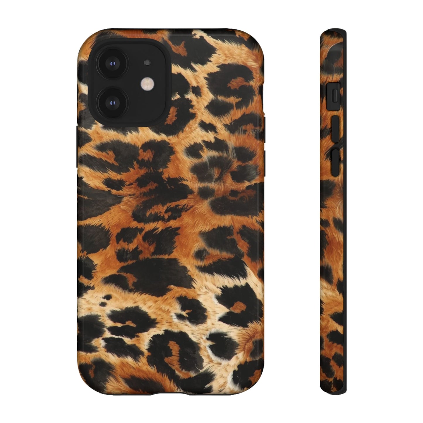 Leopard Print Tough Phone Case – Rugged Protective iPhone Cover