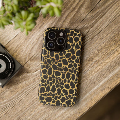 Giraffe Print Tough Phone Case — Durable Leopard-Style Protective Cover