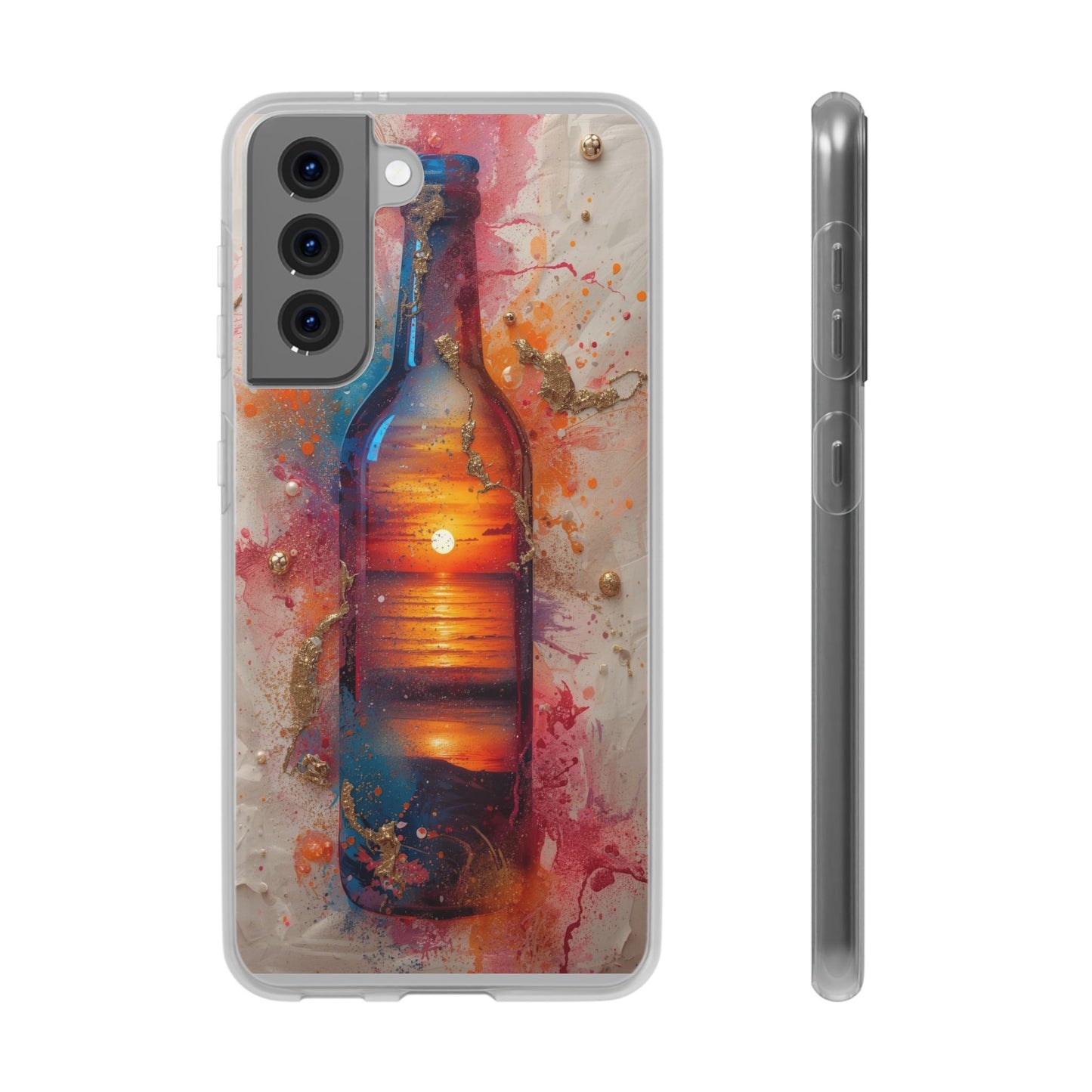 Copy of Floral Holographic Phone Case — Iridescent Leaves & Flowers Flexi Case