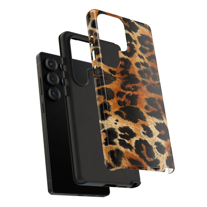 Leopard Print Tough Phone Case – Rugged Protective iPhone Cover