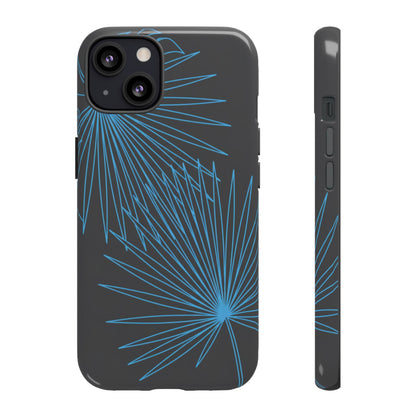 Blue Dandelion Burst Tough Phone Case — Protective Floral iPhone Cover
