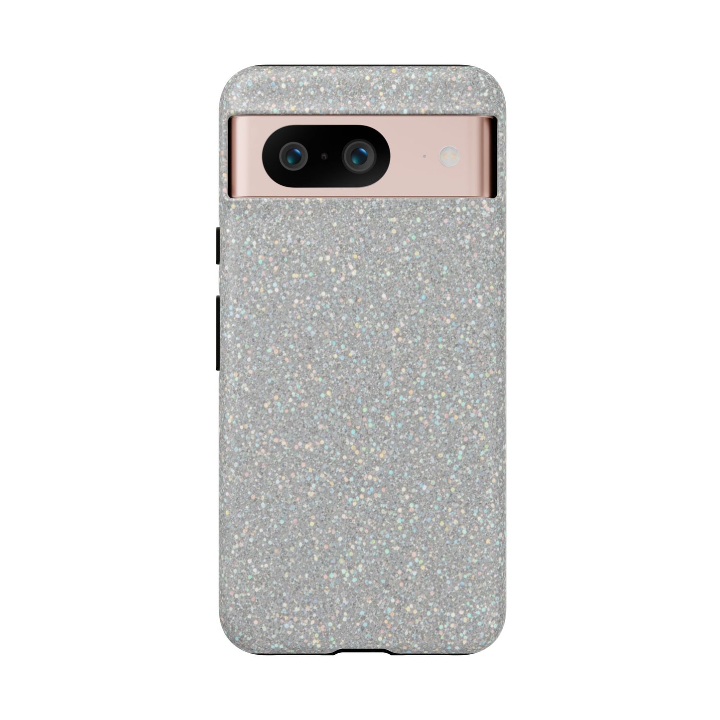 Glitter Silver Tough Phone Case — Sparkling Protective Phone Case
