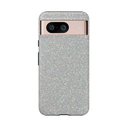 Glitter Silver Tough Phone Case — Sparkling Protective Phone Case