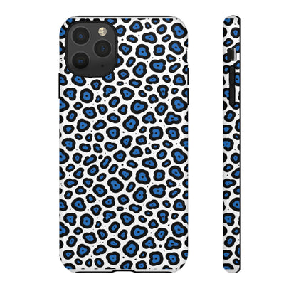 Blue Leopard Print Phone Case – Tough Protective Cover