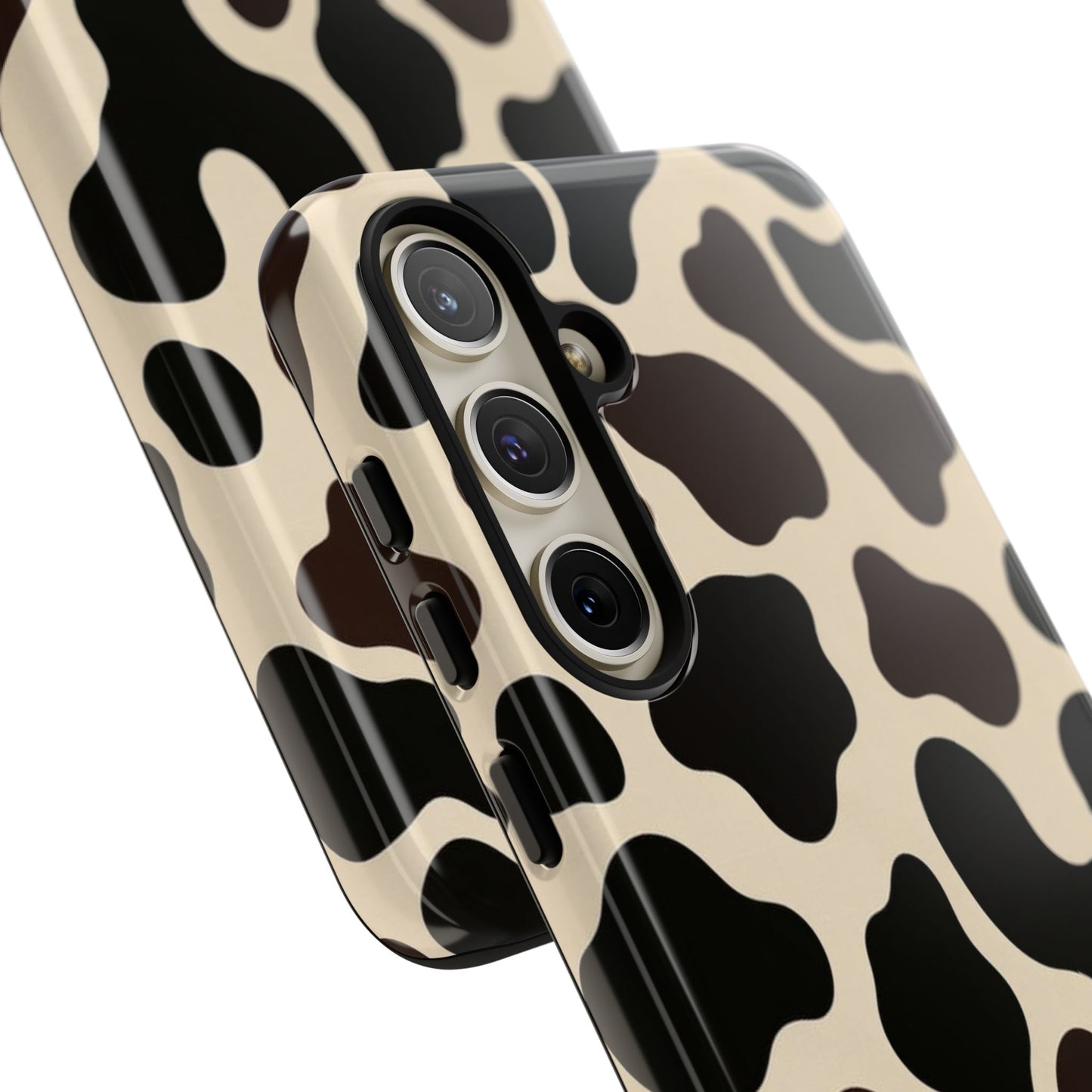 Cow Print Phone Case — Black & Cream Protective  Case