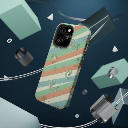 Magnetic Impact-Resistant Phone Case — Retro Surf Stripes