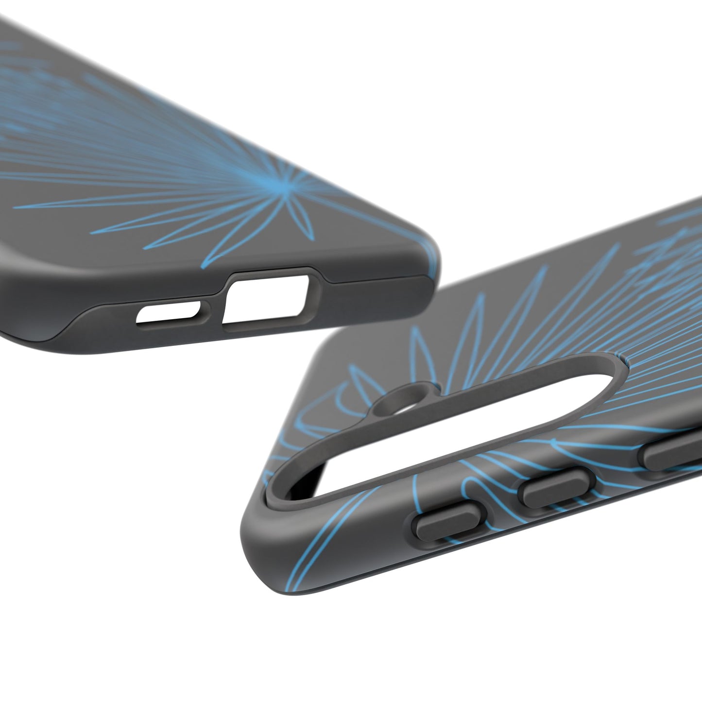 Blue Dandelion Burst Tough Phone Case — Protective Floral iPhone Cover